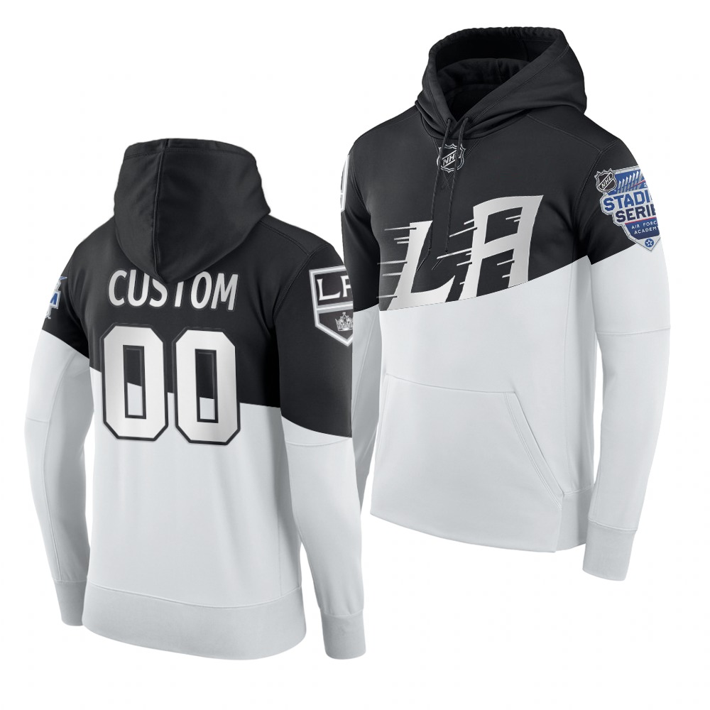 Adidas Los Angeles Kings Custom Men 2020 Stadium Series White Black NHL Hoodie